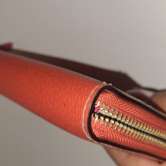 Kate Spade Wellesley Neda Zip Around Wallet Burnt Orange - Picture 4 of 5